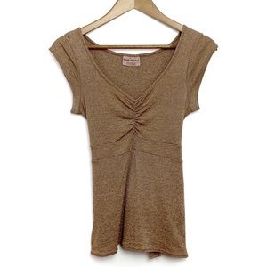 Michael Stars Gold Shine Tie Back Top - Size M